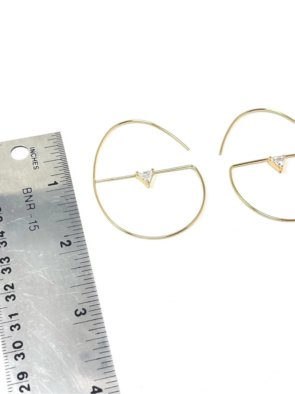 New Anthropologie Thin Hoop Geometric Earrings